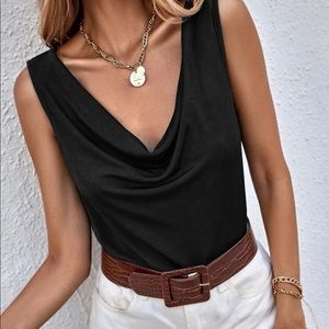 Boho draped tank top